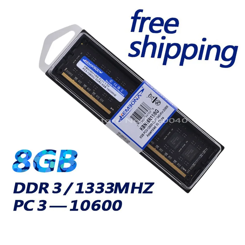 KEMBONA 240pin 1.5v DDR3 1333 MHz 8GB Brand New Desktop Ram Memory for ALL MB Desktop RAM Memory