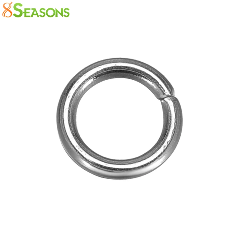 8Seasons 304 Stainless Steel Opened Jump Rings Findings Round Silver Color Split Rings DIY Making Jewelry 5mm( 2/8\