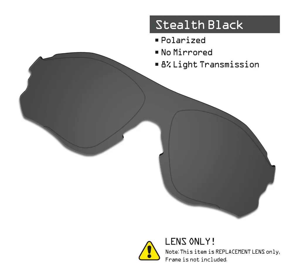 SmartVLT 2 Pieces Polarized Sunglasses Replacement Lenses for Oakley EVZero Path Stealth Black and Ice Blue