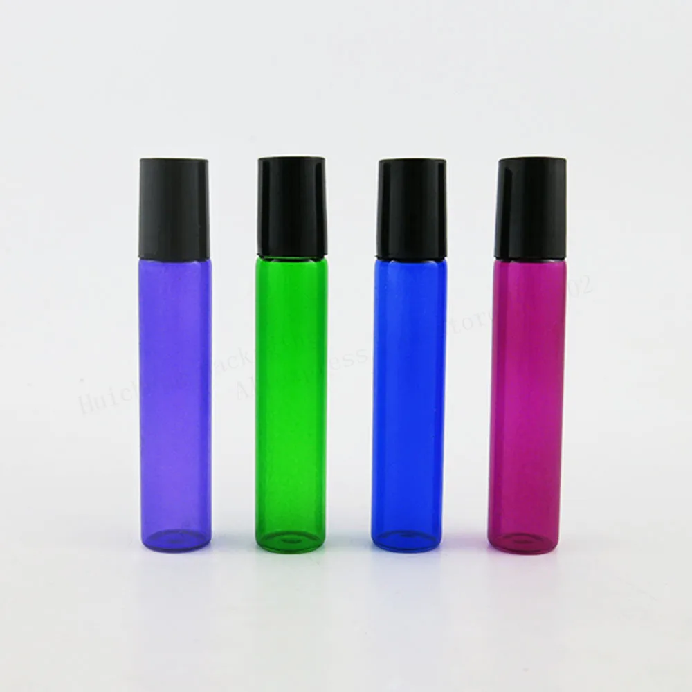 500 x 10ml Small roll on roller bottles for essential oils 10cc  roll-on refillable perfume bottle deodorant containers