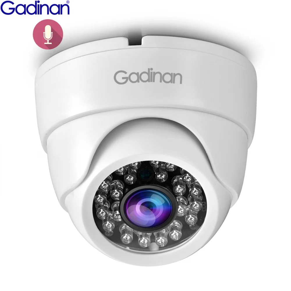 

Gadinan H.265+ IP Camera Audio Full HD Indoor 4MP IR Night Vision 2.8mm Wide Angle Dome Video Camera Motion Alert P2P