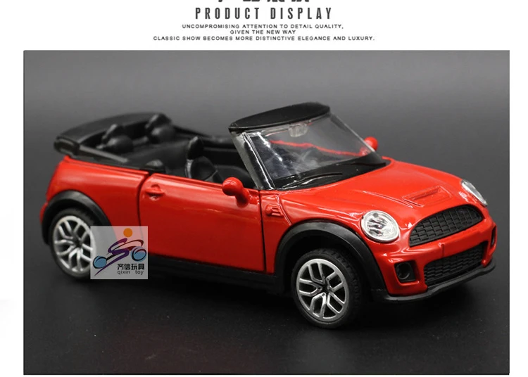 High Simulation Exquisite Kid Toys New \\ Original Convertible Mini Cooper s Model 1:32 Alloy convertible Car Model Gifts