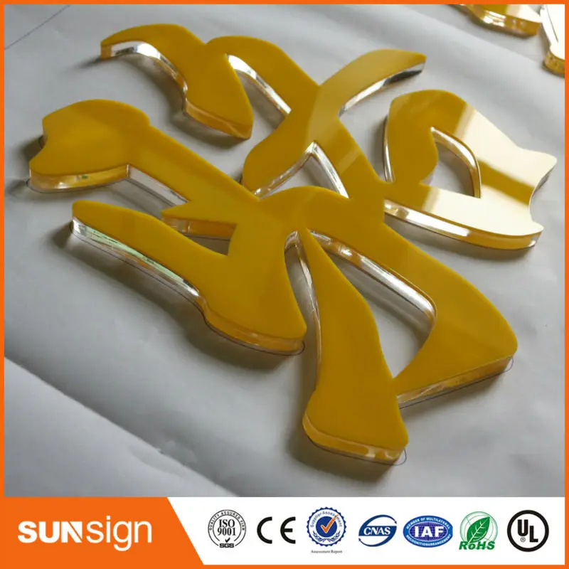 Sunsign  flat cut 3D acrylic signs for coffee store sign