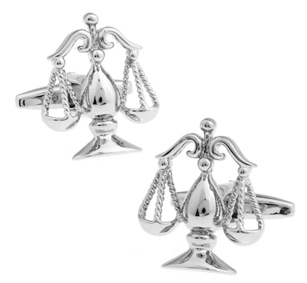 iGame Men's Judgement Cuff Links Gold Colour Balance Scales Design Cufflinks Wholesale & Retail