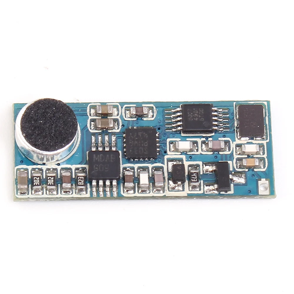 Mini FM Transmitter Module 76.0MHz-108.0MHz Single Channel Wireless Microphone Transmit Board Adjustable Sensitivity PLL DC 3-5V