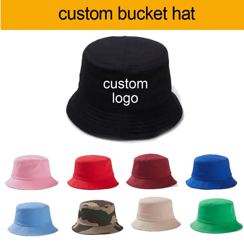 factory OEM!custom hat  bucket hat embroidery logo full printing logo cap customized with own logo