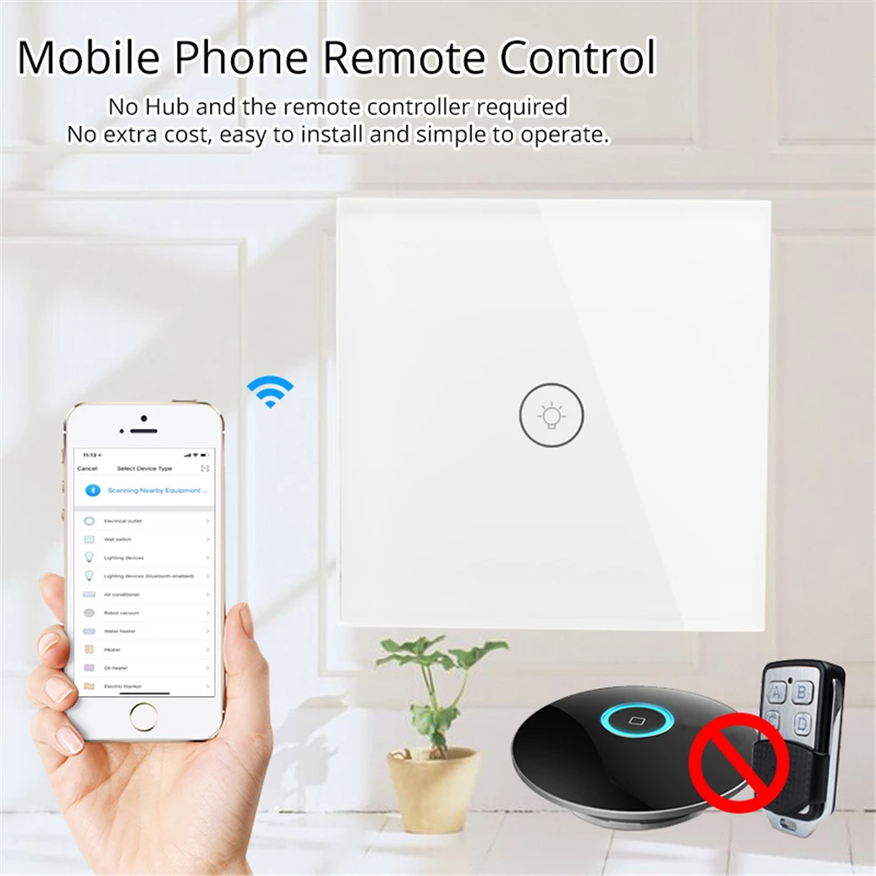 스마트 홈 키트 와이파이 스위치 음성 제어, 강화 유리 터치 패널, 스마트 라이프 앱, 홈 자동화 스위치, 영국 표준, 2 갱