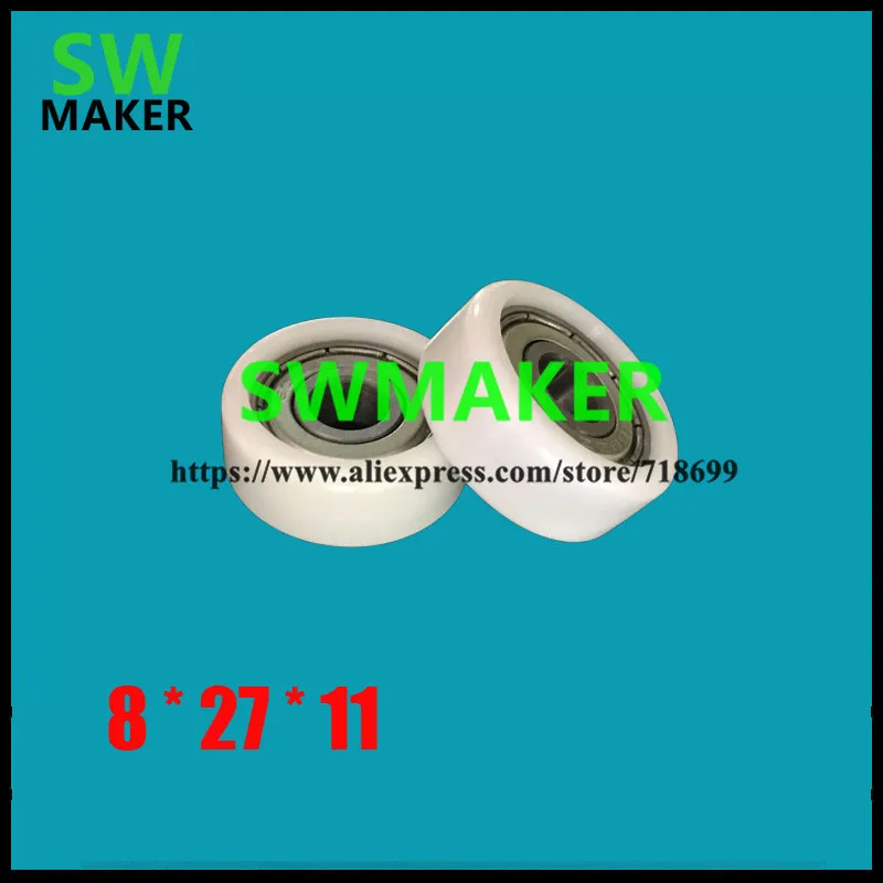 

Miniature bearing, 608 pack plastic rubber bearing, 8*27*11 flat bearing, pulley, nylon roller, wheel hardware