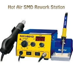 Electric Soldering Station Phone Hot Air SMD Rework Station BAKU BK-601D LED Digital Display Soldering Gun BGA Rework Station