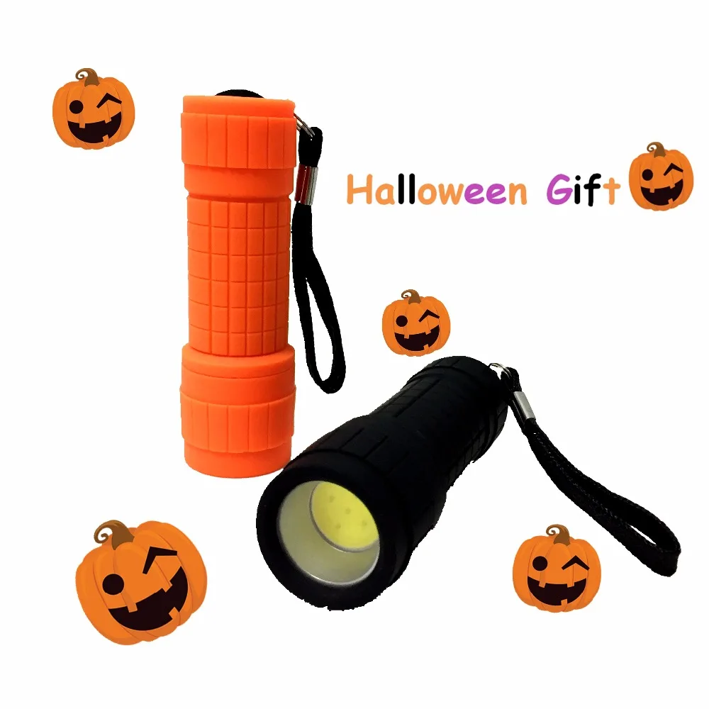 Mini Lantern Child Halloween Kids gift lamp Promotion light 5 W COB LED Plastic flashlight torch portable lanterna