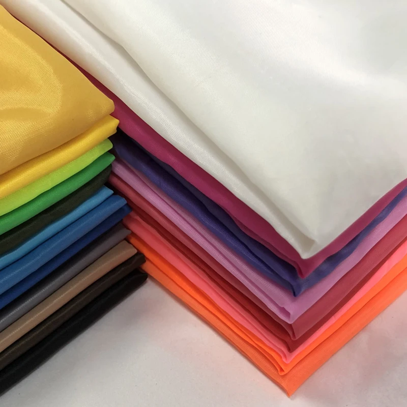 Size 1*1.5 Meter Width Solid White paind Black Pink Blue Cheap 190T 210T Polyester Taffeta Fabirc For Thin Lining  Fabric