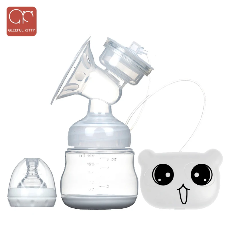 Advanced cartoon bear Touch screen USB Electric breast pump Large Suction Baby Feeding Single USB Electric Breast Pumps