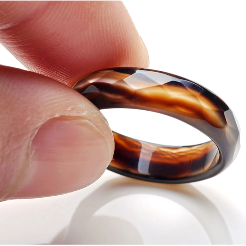 Mix Lots Natural Stone Rings Women\'s Band Ring Fashion Jewelry Bague 5pcs Mix Colors Wholesale Cheap