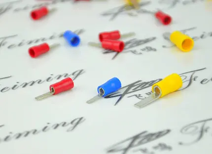 DBV1.25-10 DBV1.25-14 DBV2-10 DBV2-14 DBV5.5-10 Insulated Blade Terminals Cable Lug PVC Sleeve Insulated Pin Terminals Connector