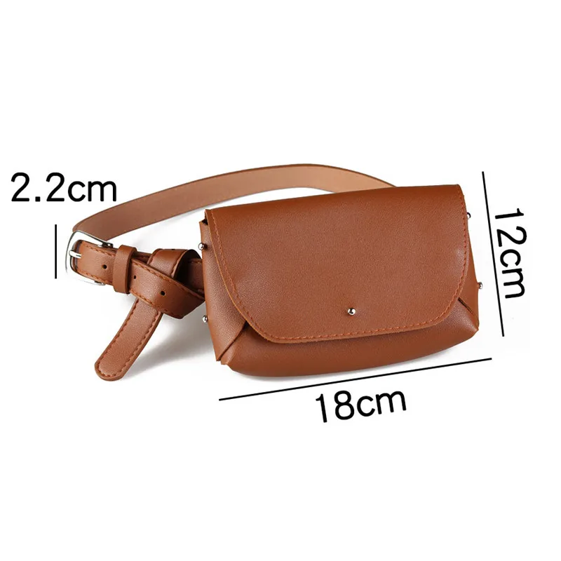 New Vintage Women Belt Bag Fashion Lady\'s Waist Leather Women Bags Pack Femal Phone Pouch Small Waist Pack Bag