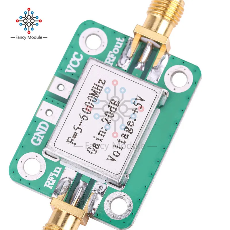 Imagem -02 - Sinal o Módulo da Placa do Amplificador de Poder Banda Larga rf Vhf Frequência Ultraelevada Shf Lna 5v Ganho 56000mhz 20db