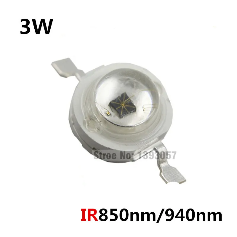 Puce LED infrarouge haute puissance, émetteur de lumière, perle COB, vision nocturne, caméra CCTV, 850nm, 940nm, IR, 3W, 5W, 850, 940 nm