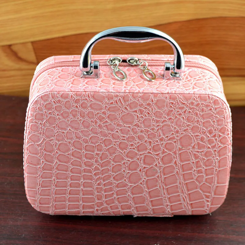 

Earth Tell Recommendation! Travel Bag Fashion Princess Jewelry Box Cosmetic Case PU Storage Box Jewelry Display Brithday Gift