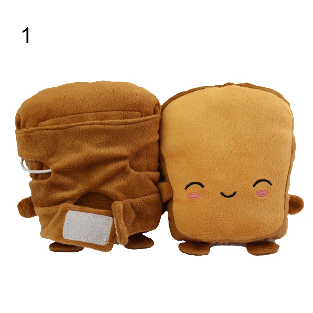 1 Bánh Mì Nướng Bánh Mì Mềm Tay USB Làm Nóng Găng Tay Nửa Fingerless Mitten Nữ Ấm Áp Găng Tay Mới