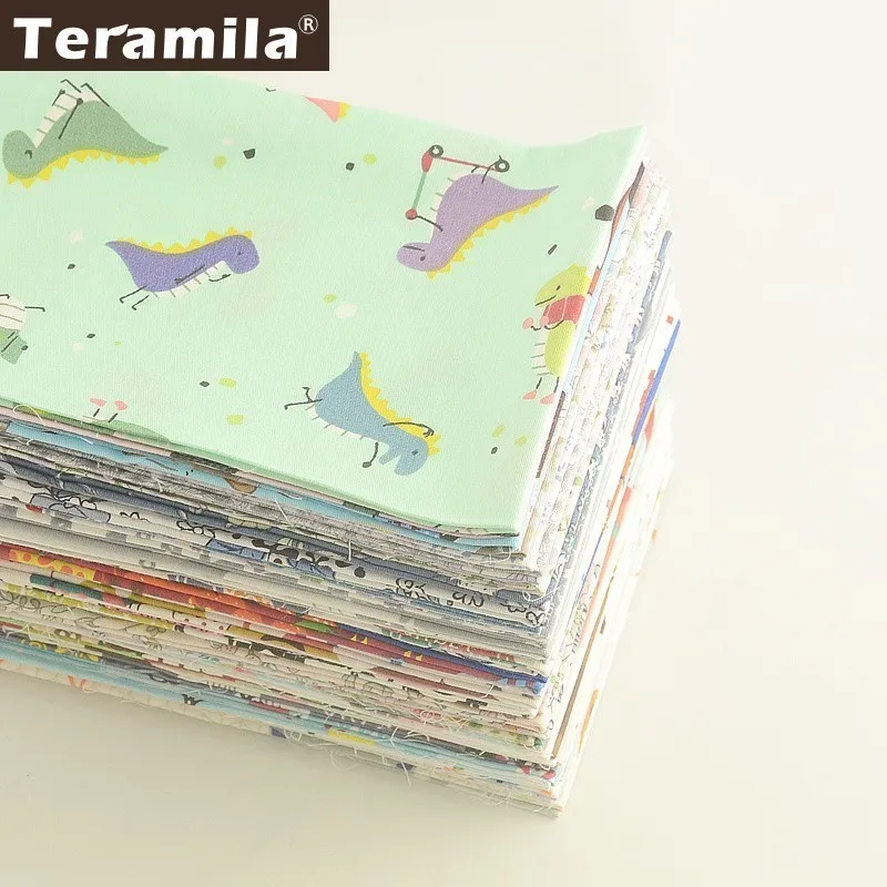 Teramila 100% Cotton Fabric Algodon 20x25cm Telas Flowers Cartoon Design Tissu DIY Quilts Patchwork Cloth Tecido Pillow Baby