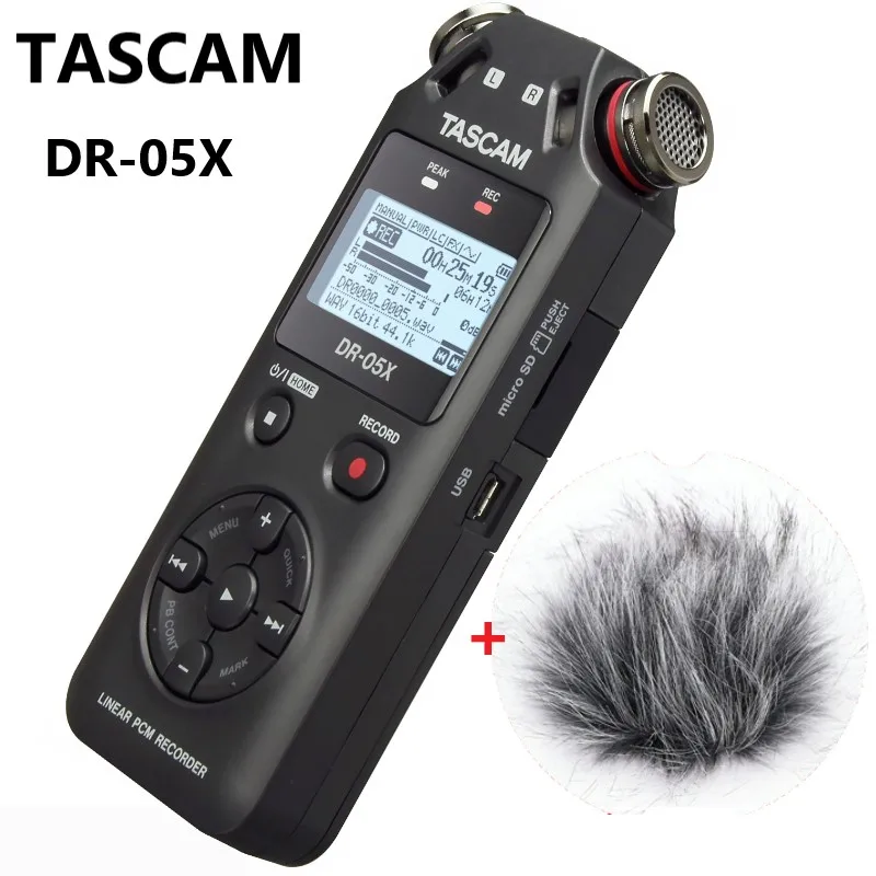 Портативный цифровой диктофон TASCAM DR05X DR-05X, диктофон для интервью MP3 HD, шумоподавление, ручка для записи с USB, аудио интерфейс