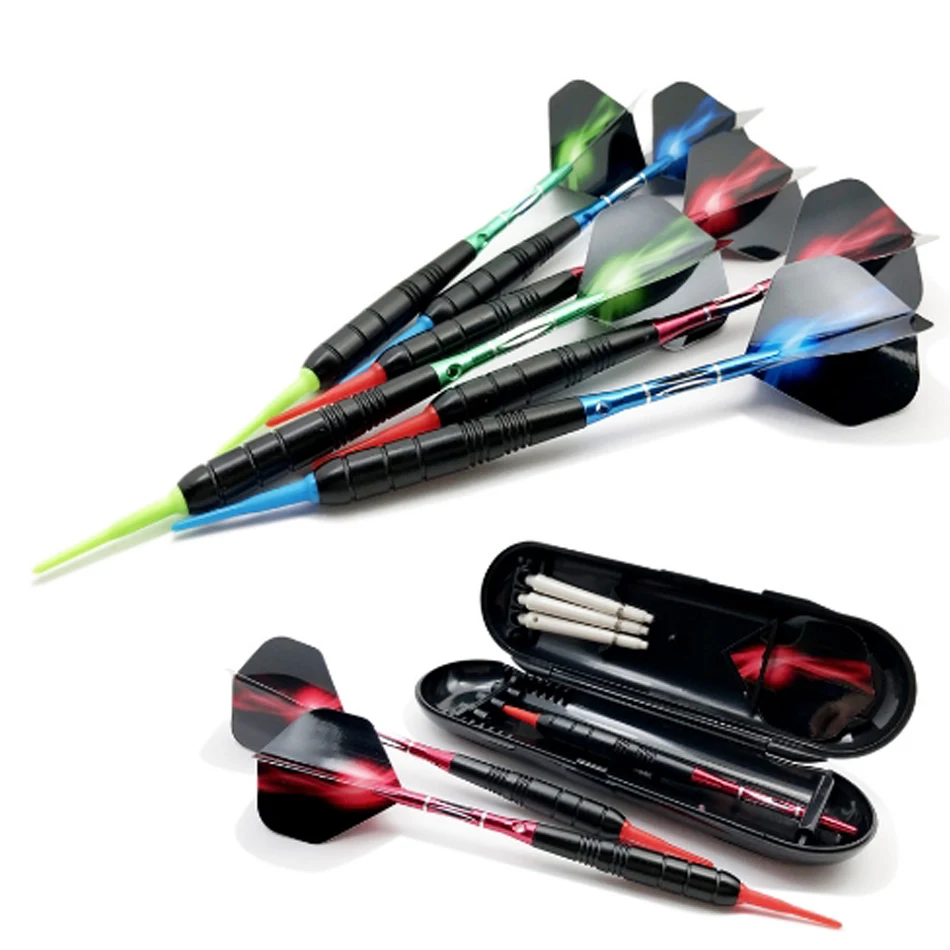 

3Pcs 19g Professional Darts Electronic Darts Soft Tip flechette and Aluminum Shafts dardos Tips Flights