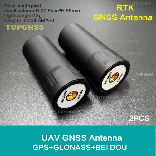 스파이럴 GNSS 안테나 TOP107, 라이트 드론 RTK 지원, GPS GLONASS Beidou 위성 내비게이션 시스템, 공중 UAV / UGV 안테나, 2 개