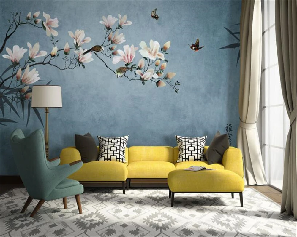 Papel tapiz de mural rosa, nubes de cielo, decoración de habitación de niños, pintura autoadhesiva, material en relieve de lienzo al óleo, Mural,