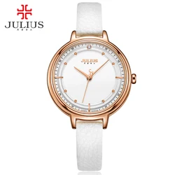 JULIUS JA-905 2019 New Luxury Rose Gold Lady Watch For Woman Girls Gift Gold Silver Whatch Relogio Feminino Dourado Marca Famosa