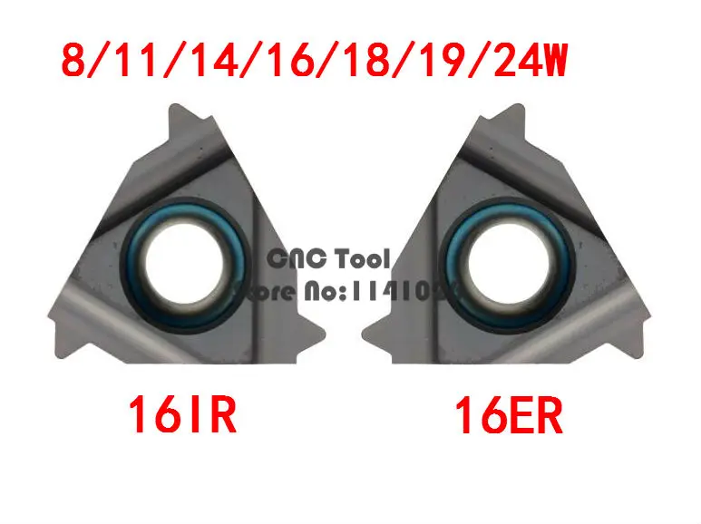 10 sztuk 16ER 16IR 8/11/14/16/18/19/24 W, węglika wolframu cnc toczenie gwintowania wkładka brytyjski Standard 55 stopni czarny powłoka