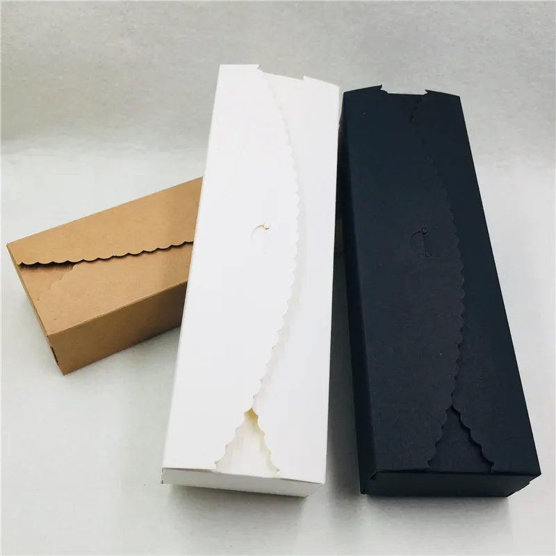 Wedding Candy Kraft Gift Paper Packaging Boxes Flower Storage Long Stripe Box Engagement Present Bookmark Decoration 24Pcs/Lot