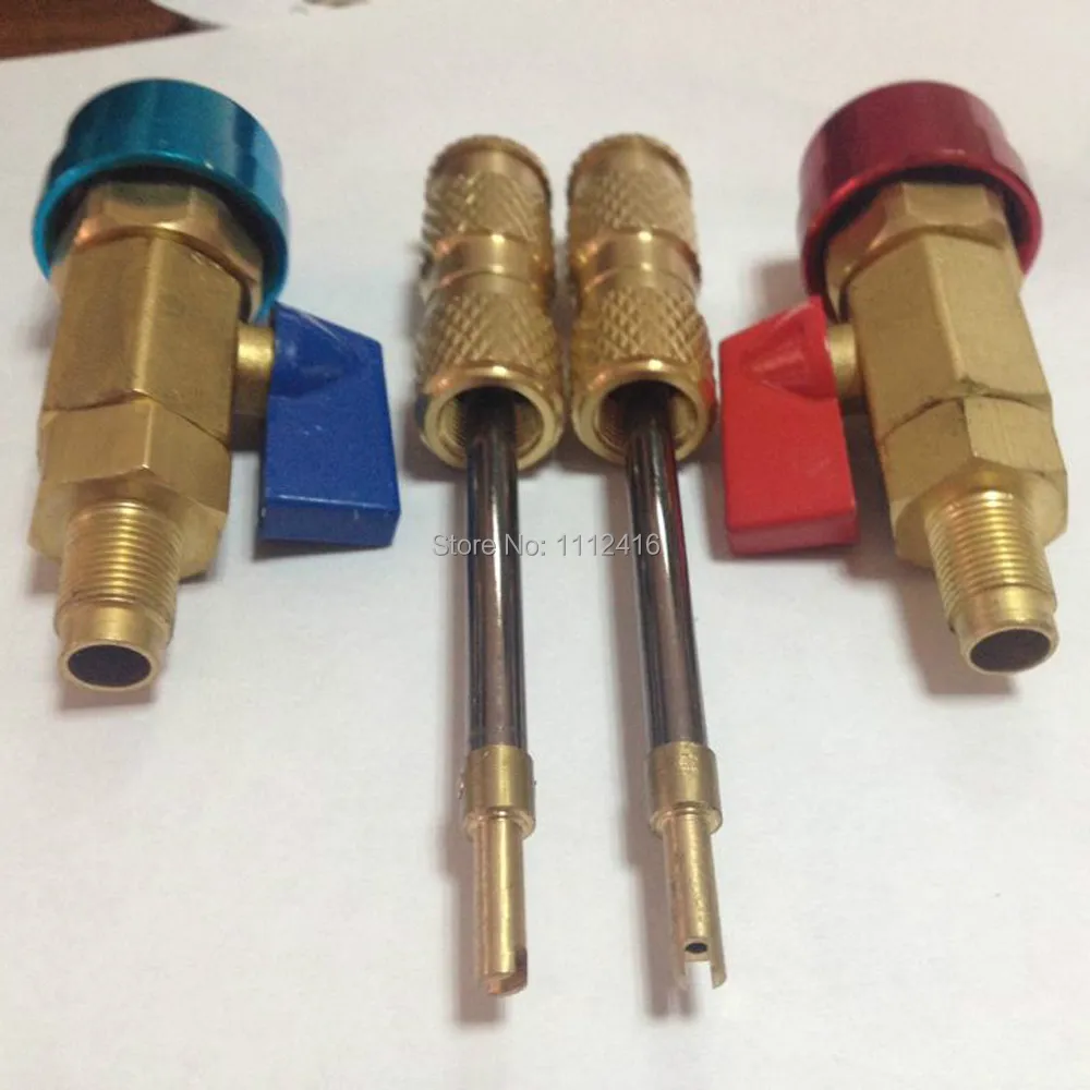 R134a A/C клапан Core Remover установщик без потери газа набор из 2 универсальных инструментов