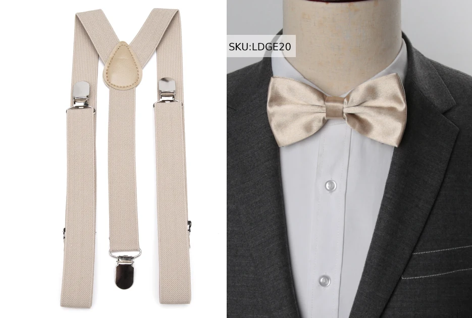 Hosenträger Fliege Set Männer Mode Suspensorio für Mann Junge Frauen Bowtie Hosenträger Hosen Tirantes Hochzeit Freizeit Hemd Bleibt – Detail 18