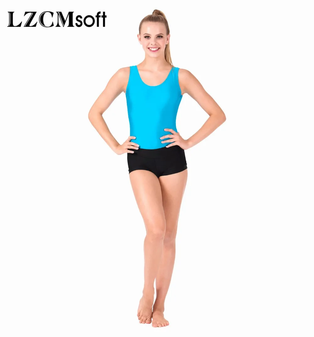 LZCMsoft Women\'s Sexy Tank Gymnastics Leotard Spandex Nylon Sleeveless Ballet Dance Leotards Bodysuit Stage Performance Tops