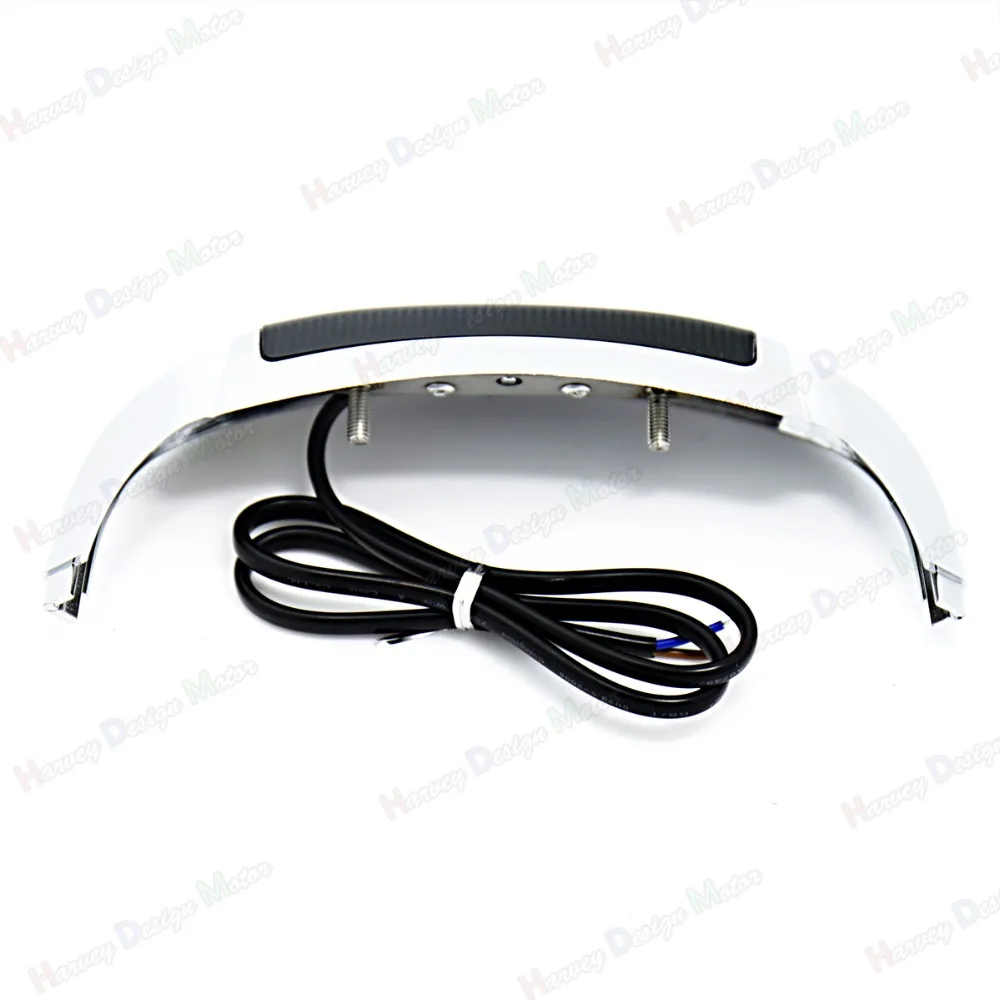 Front LED Fender Tip Light Smoked Lens for Harley Road King FLHR 2014-2017