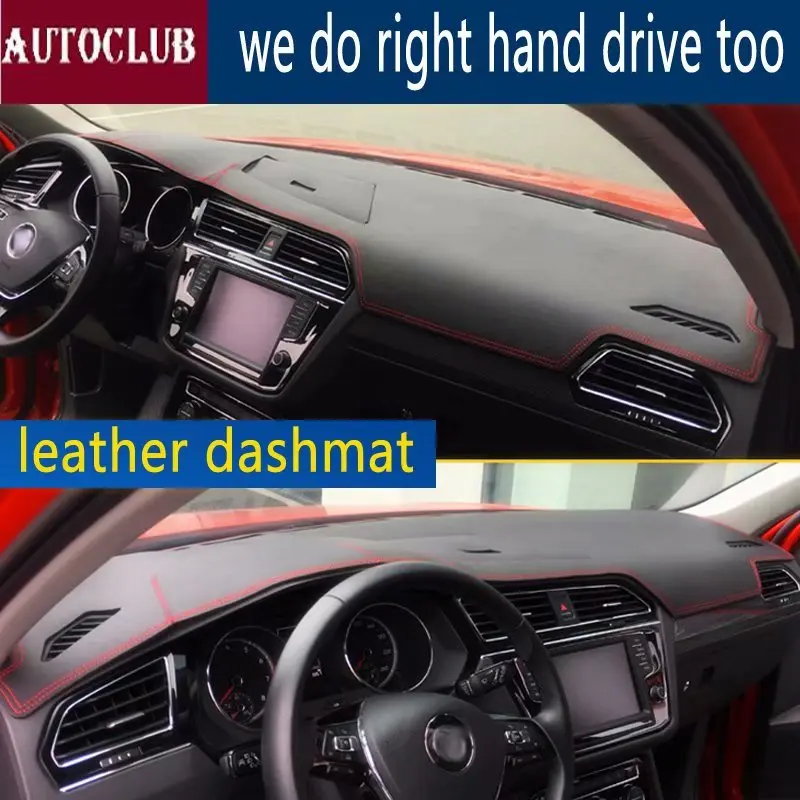 

For Vw Volkswagen Tiguan 2016 - 2025 2018 Leather Dashmat Dashboard Cover Pad Dash Mat SunShade Carpet Cover Car Accessories