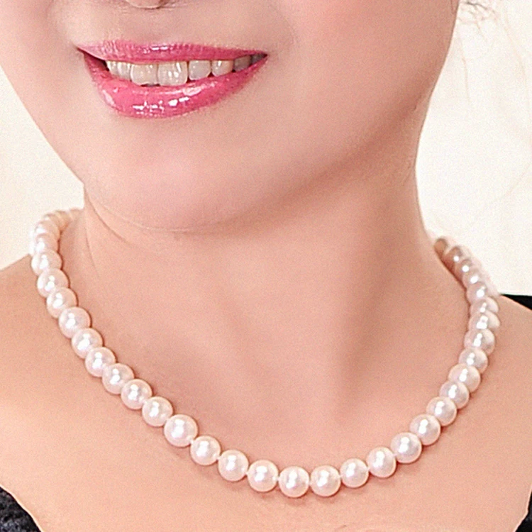 

925 Ms. real natural big Send my mother a natural pearl shipping circle 10-11mm near pearl fashion noble giftnoble lady's