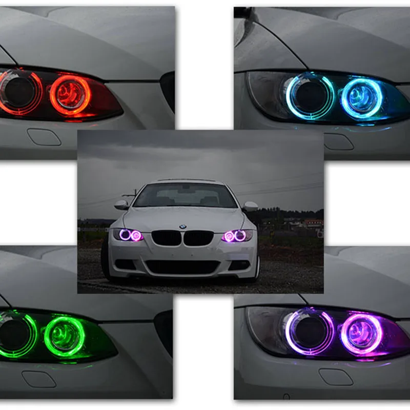 2x For BMW H8 Led Angel Eyes angel eye Light Marker Light RGB Color E87/E82 /E92/E93/E70 X5/E71 X6 X1 X5 parking light 2008-2012