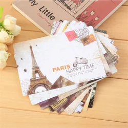 9pcs/lot Vintage style Paris Tower  monuments landscape post card set /postcards/Christmas Card/Gift /Greeting Cards