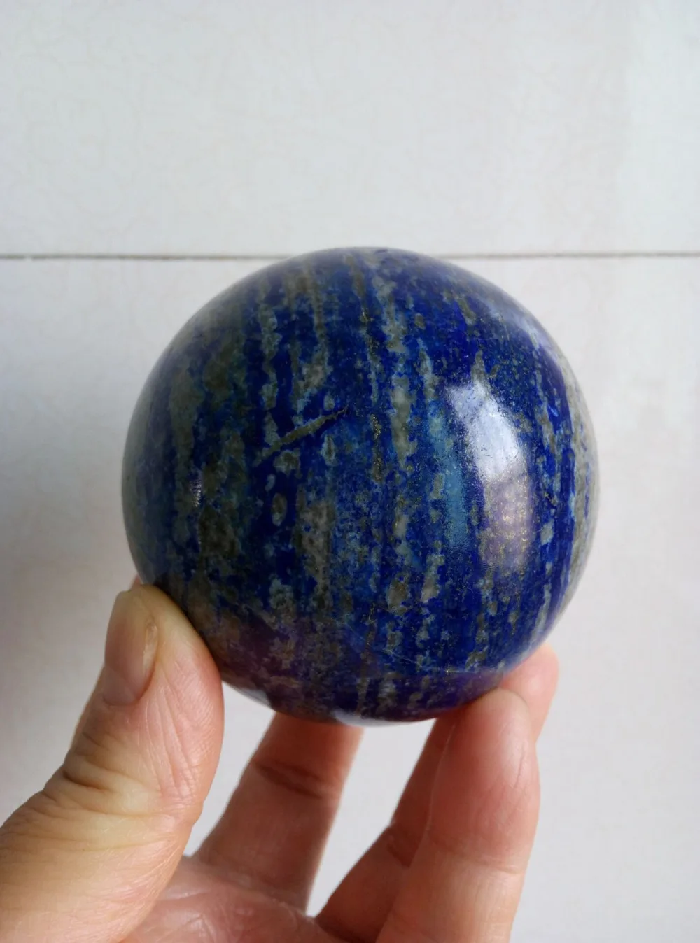 76mm NATURAL Lapis Lazuli crystal SPHERE BALL Healing 701.0g