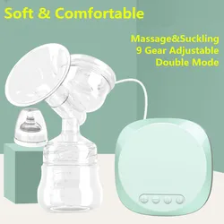 Electric Breast Pump Baby Breast Feeding Milk Extractor Powerful automatic massage breast pump mute BPA free for Pregnant woman