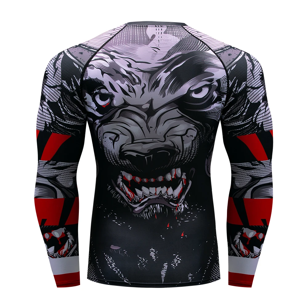 Brand New 2021 uomo shark Sport Tees camicia da corsa T-shirt a maniche lunghe camicie a compressione T-shirt da palestra Fitness rashguard Shirt