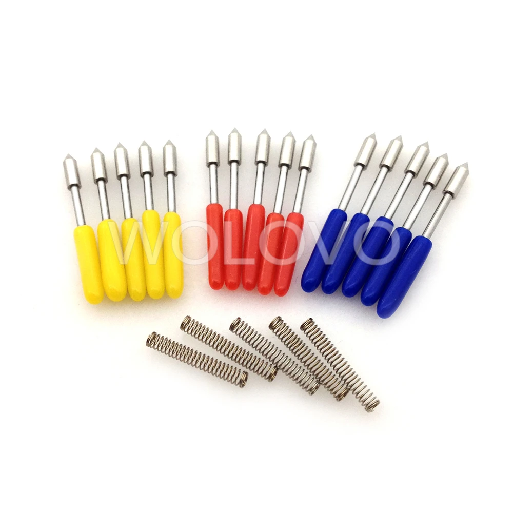 

15pcs CB09 Graphtec Blade for Cameo 3 Vinyl Plotter Cutter 30/45/60 Degree + Spring