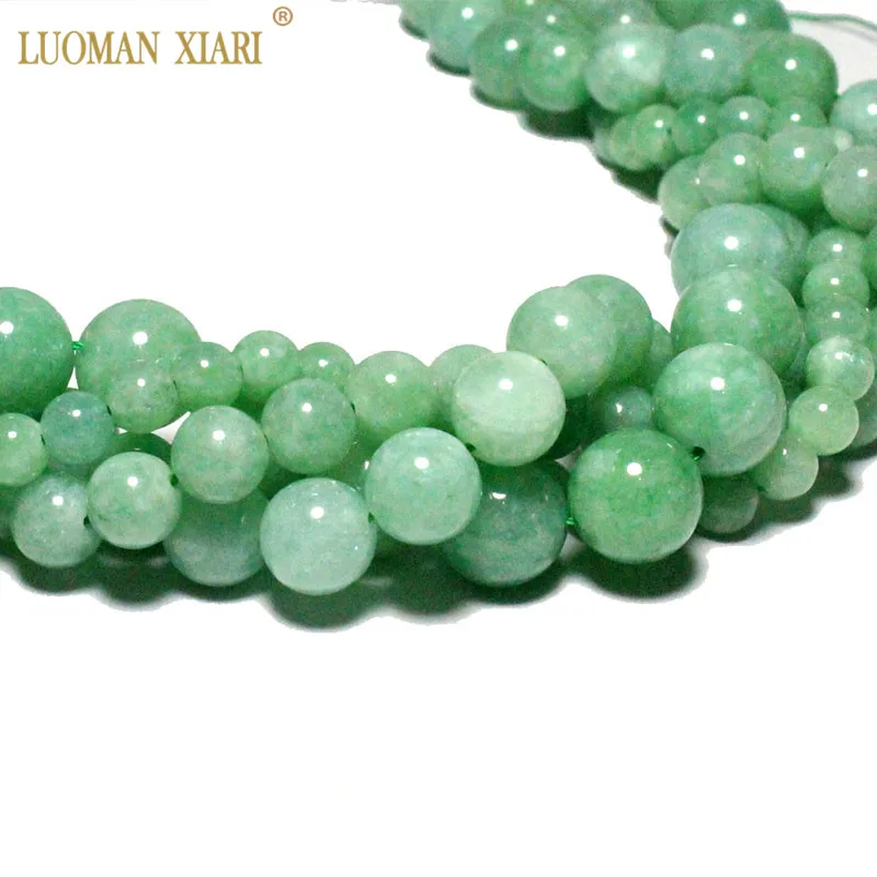 Wholesale AAA+ Natural Burmese Jades Jadeites Round Stone Beads For Jewelry Making DIY Bracelet Necklace 4-12 mm Strand 15\'\'