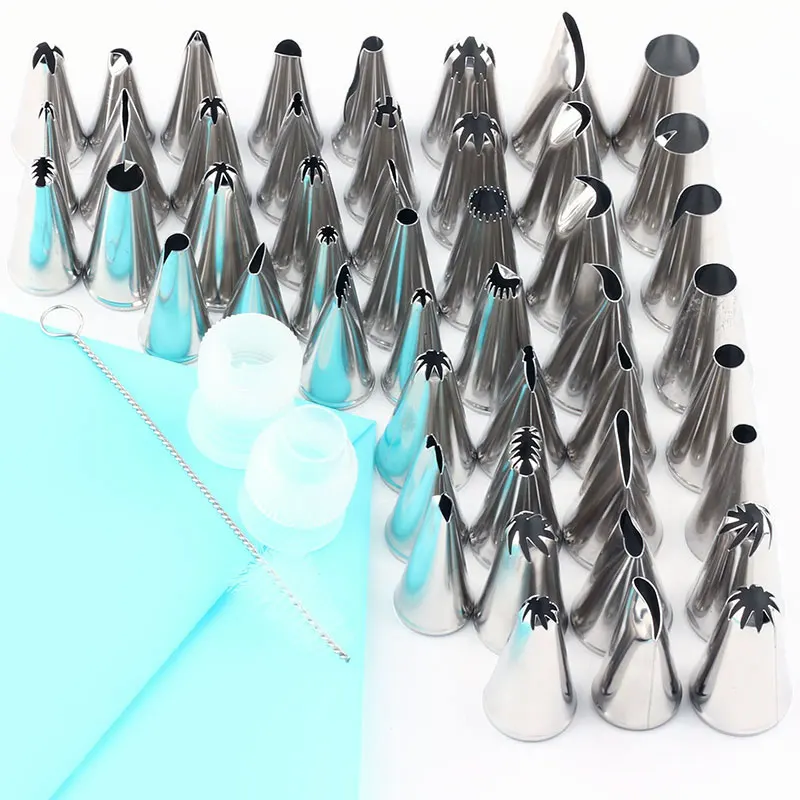 

Silicone Icing Piping Nozzles Tips Stainless Steel Pastry DIY Cream Dessert Decorating Tip Craft Nozzles Flower Icing Piping