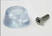 Pata de pie para muebles antideslizante, alfombrilla de goma transparente con tornillo de acero inoxidable, 15MM, 17MM, 20MM, 28MM