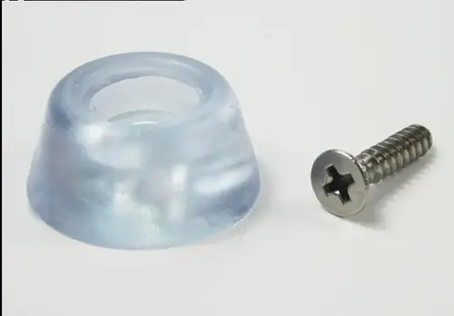 Imagen 1 del producto Pata de pie para muebles antideslizante, alfombrilla de goma transparente con tornillo de acero inoxidable, 15MM, 17MM, 20MM, 28MM