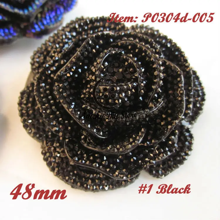 12pcs 48mm 1 color / mixed color rose buttons dinner dress accessories decorative buckle corsage fur coats big buttons wholesale