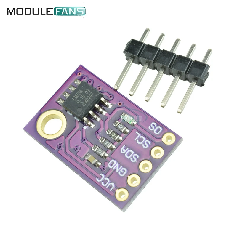 LM75A Temperature Sensor High-speed I2C IIC Interface Development Board Module Programmable Temperature Threshold 2.8V-5.5V