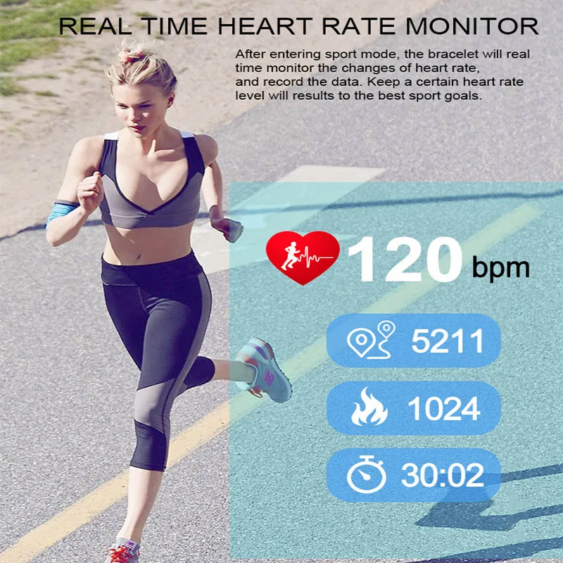 Professional Sport Smart Bracelet ECG+PPG Blood Pressure Heart Rate Monitor P3 Smart Band 0.96